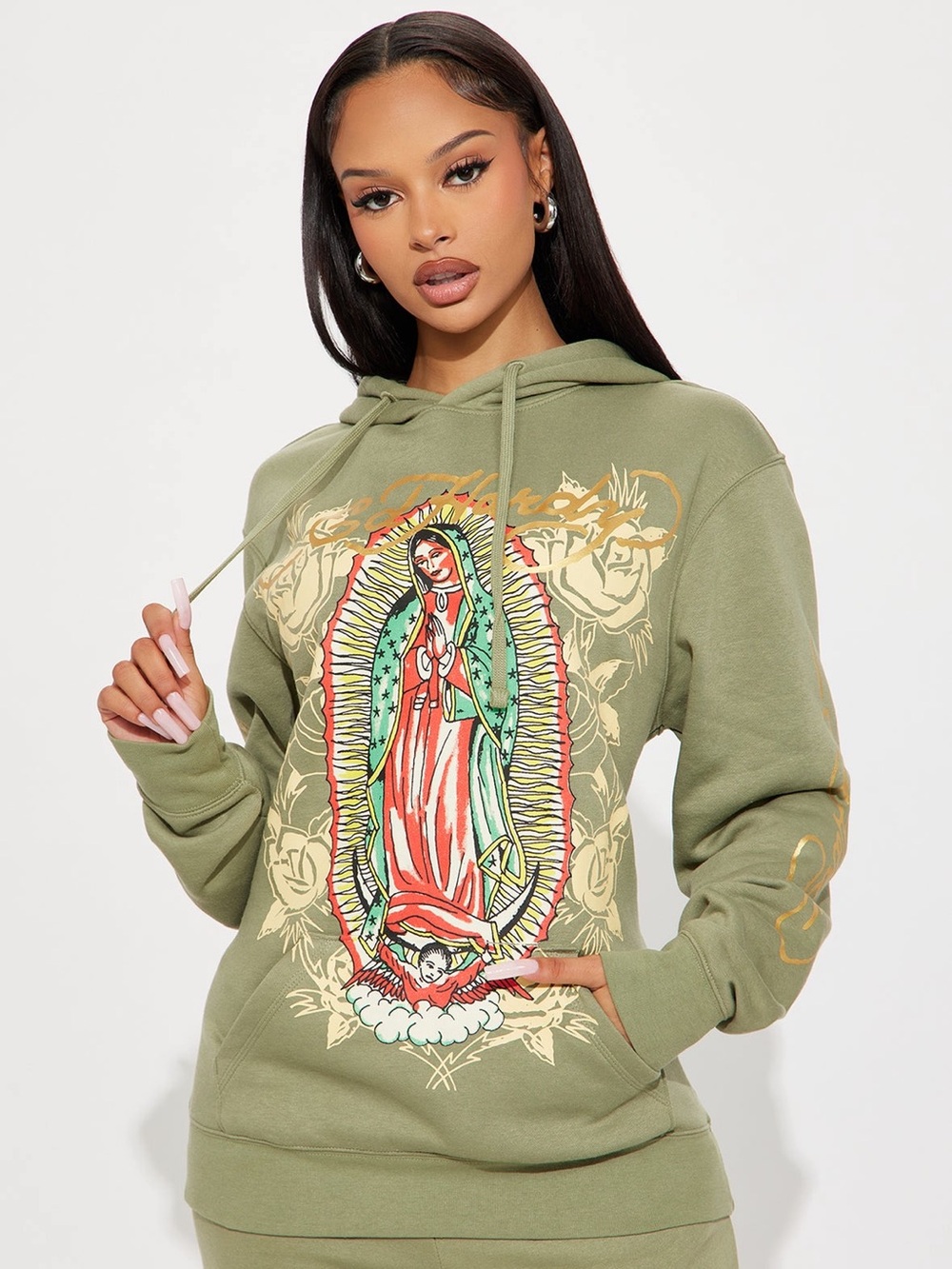Ed Hardy Mary Oversized Hoodie